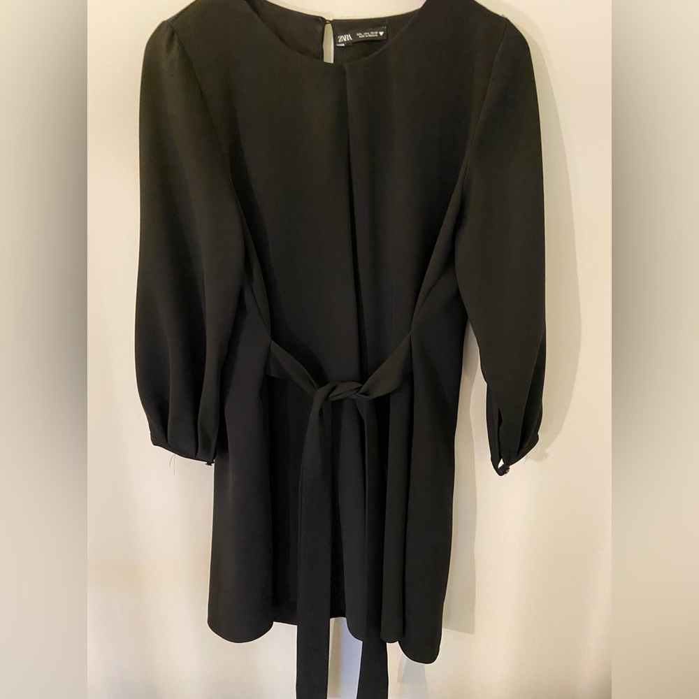 Zara Black Long Sleeve Dress
